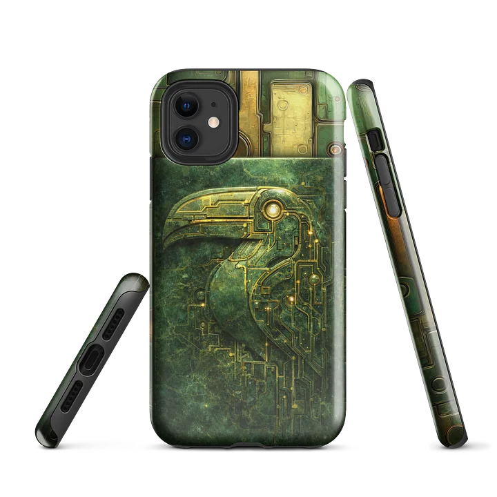 Gilded Avian iPhone Case – Cybernetic Bird Circuit Design product image (1)