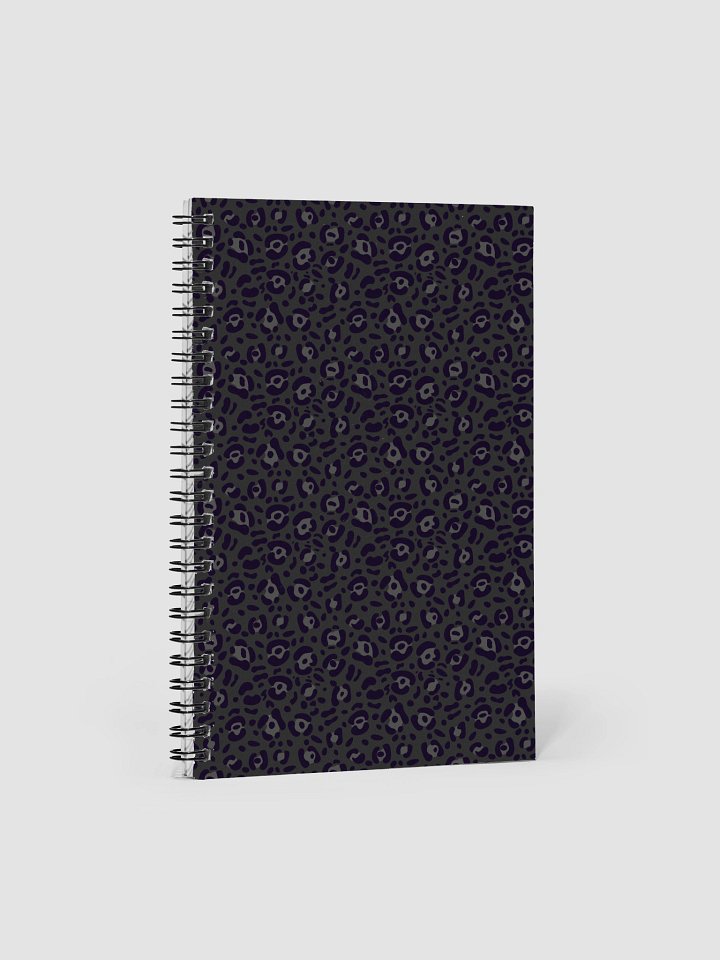 Durable Spiral Notebook in Black Leopard Pattern product image (1)