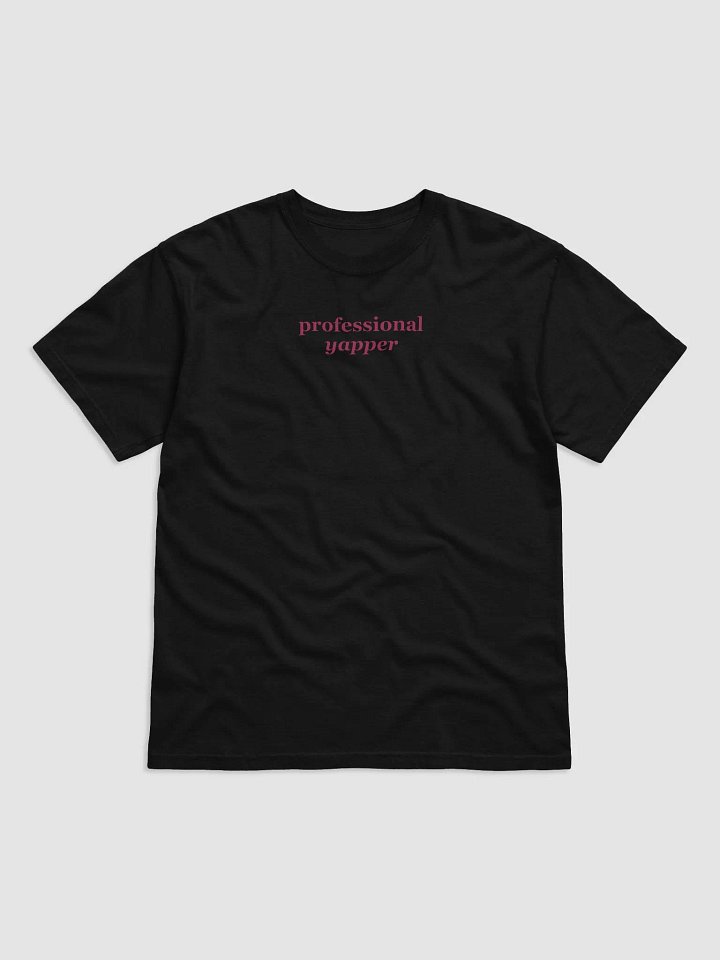 professional yapper tee - pink text product image (1)