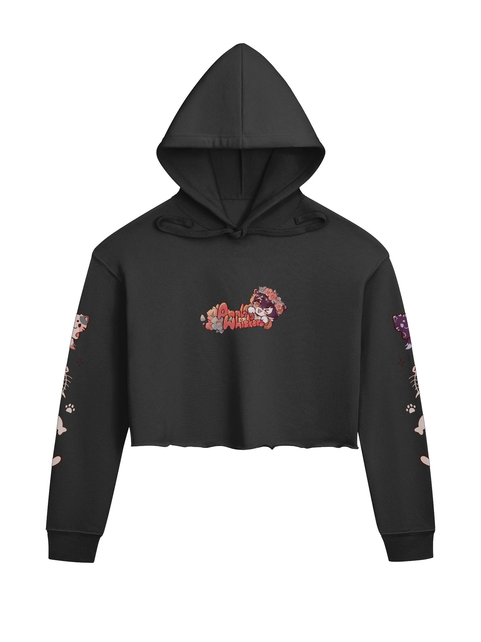 Gamer Cat Cropped Hoodie product image (1)