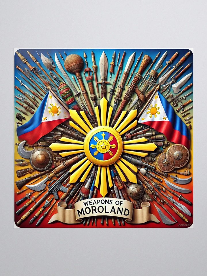 Weapons of the Moroland, Filipino Swords Rounded Square Decal Sticker Label for Car Decals and more product image (1)
