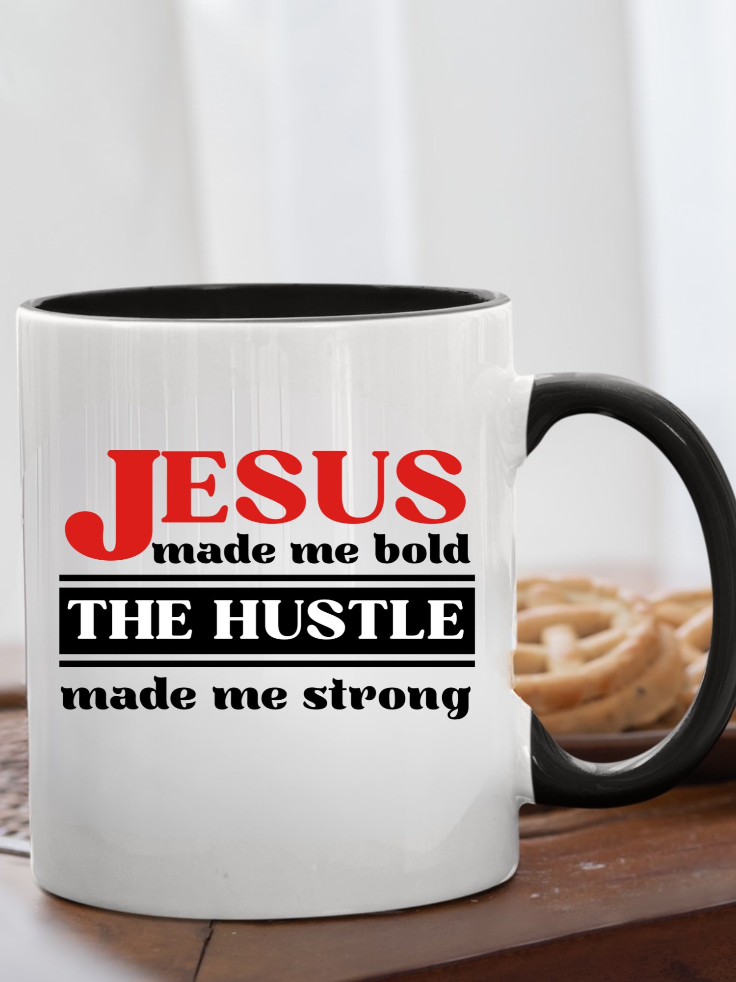 Jesus Made Me Bold The Hustle Made Me Strong Christian Mug | Faith & Hustle Coffee Cup | Motivational Christian Gift product image (11)