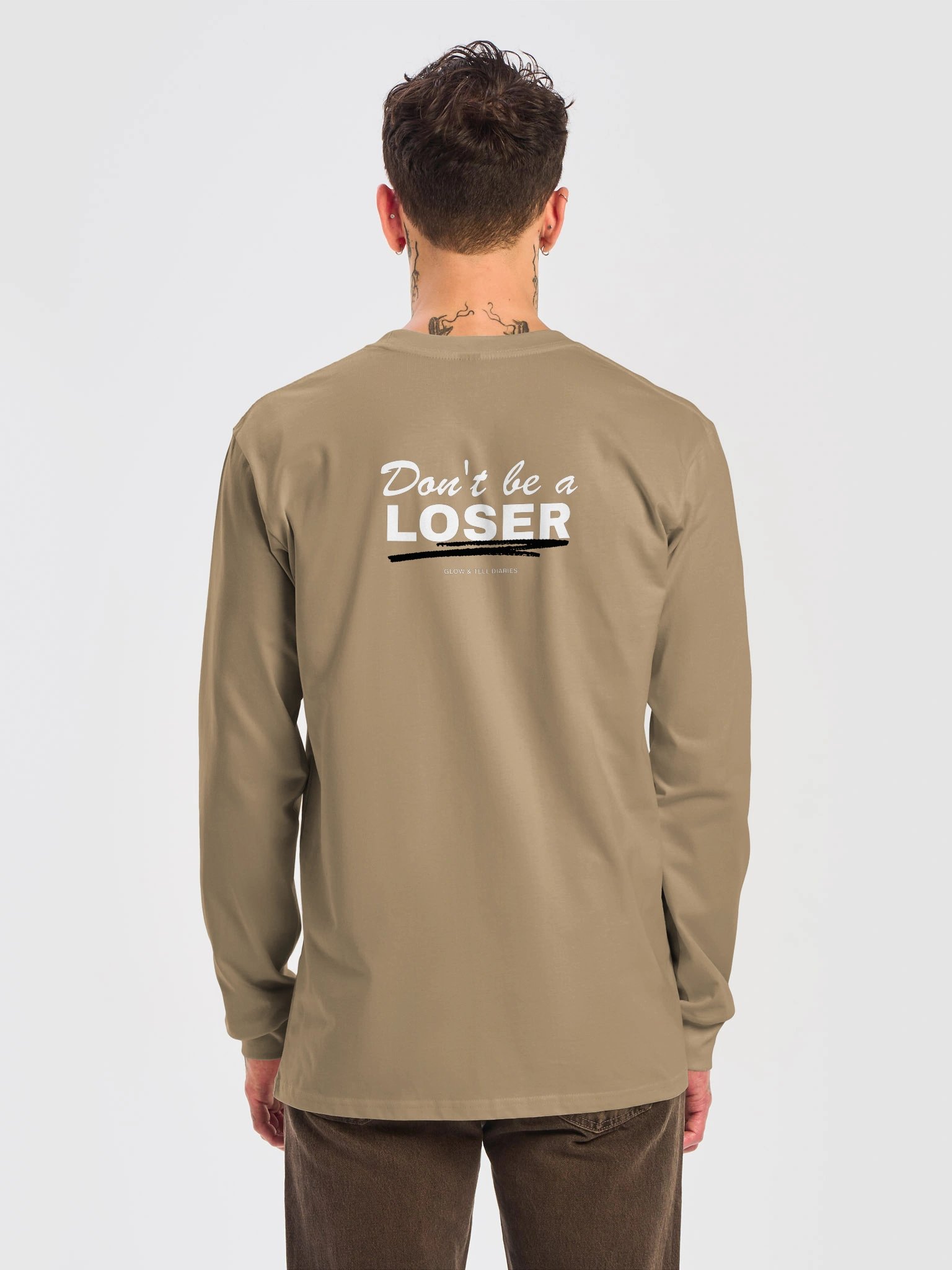 unisex cotton long sleeve (tan) product image (6)