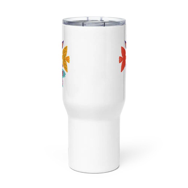 Symmetrical Abstract Bird design Travel Mug product image (3)