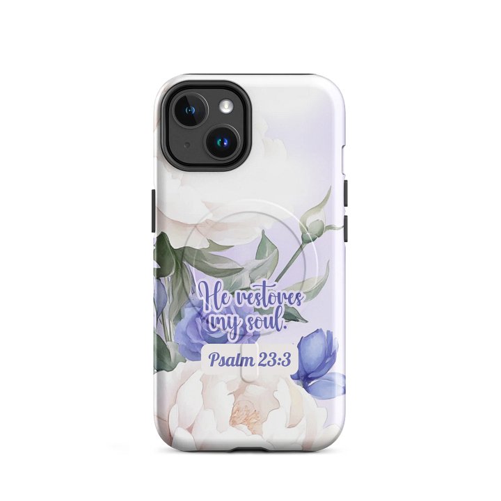 He Restores My Soul Tough iPhone® Magnetic MagSafe® Cases, Christian Gift, iPhone 14, 15, 16, 17, Pro, Pro Max, Plus. product image (2)