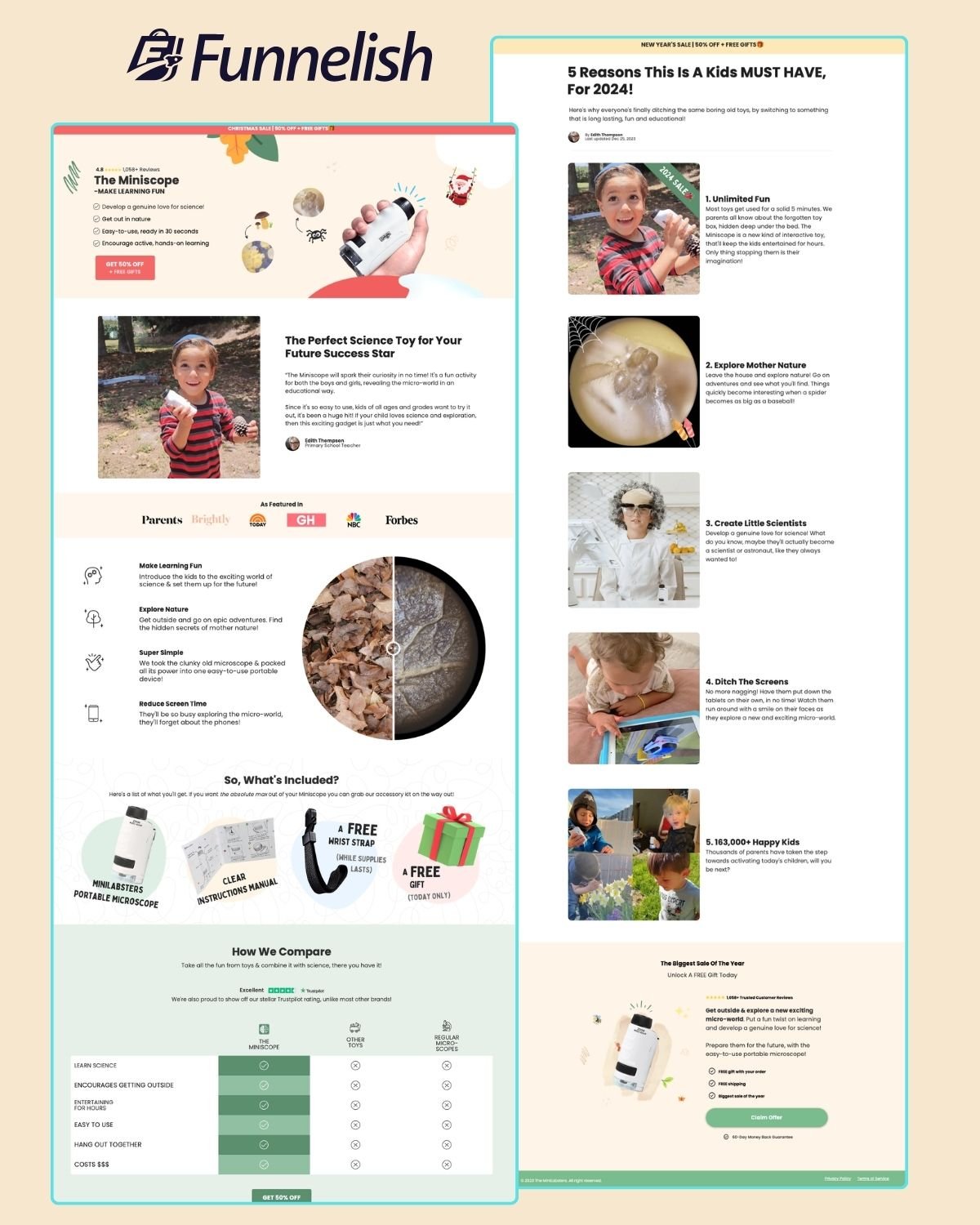 MiniLabsters Funnel | Funnelish Template product image (1)