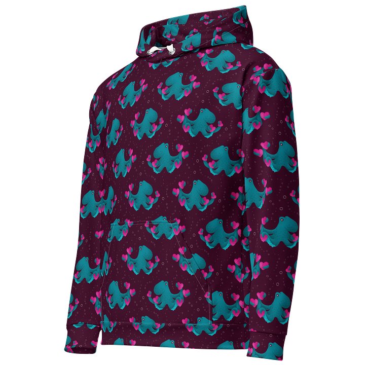 Octopus and Hearts Recycled Unisex Hoodie product image (2)