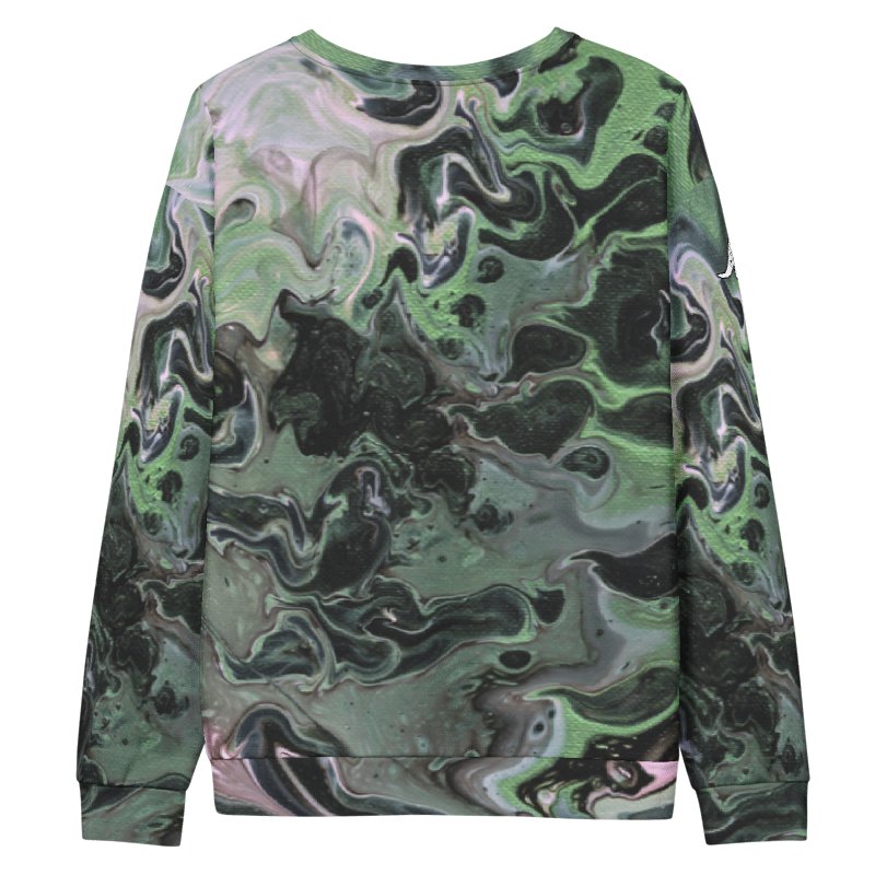 Metallic Green Fluid Acrylic Sweatshirt product image (11)