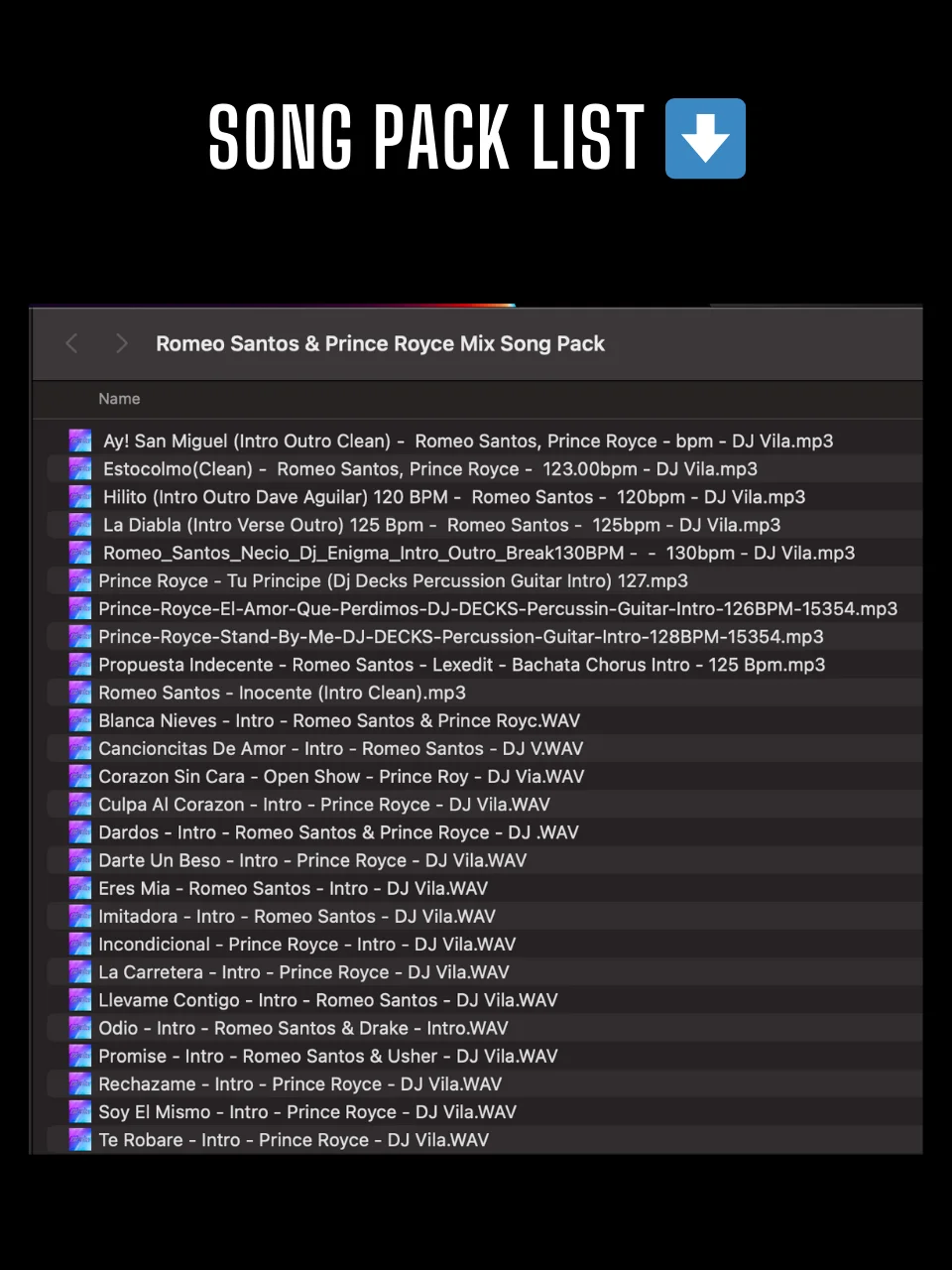 Romeo Santos & Prince Royce – Song Pack product image (2)