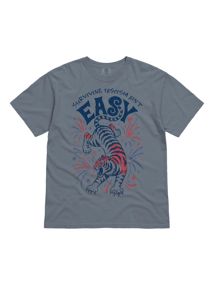 Surviving Fascism Ain't Easy Tiger, Graphic Trendy Aesthetic T shirt product image (4)
