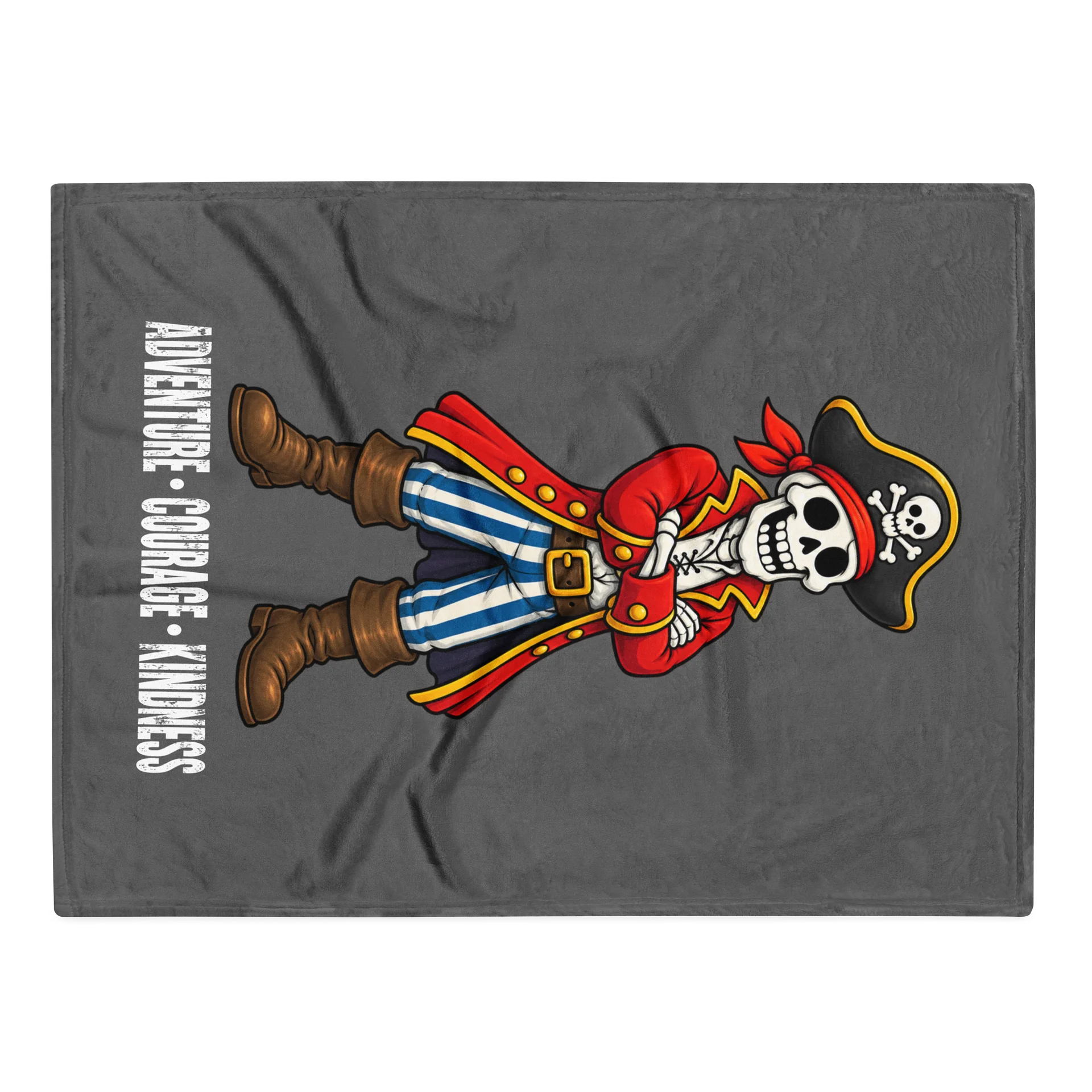 Captain Skully Adventure Courage Kindness - Throw Blanket product image (1)