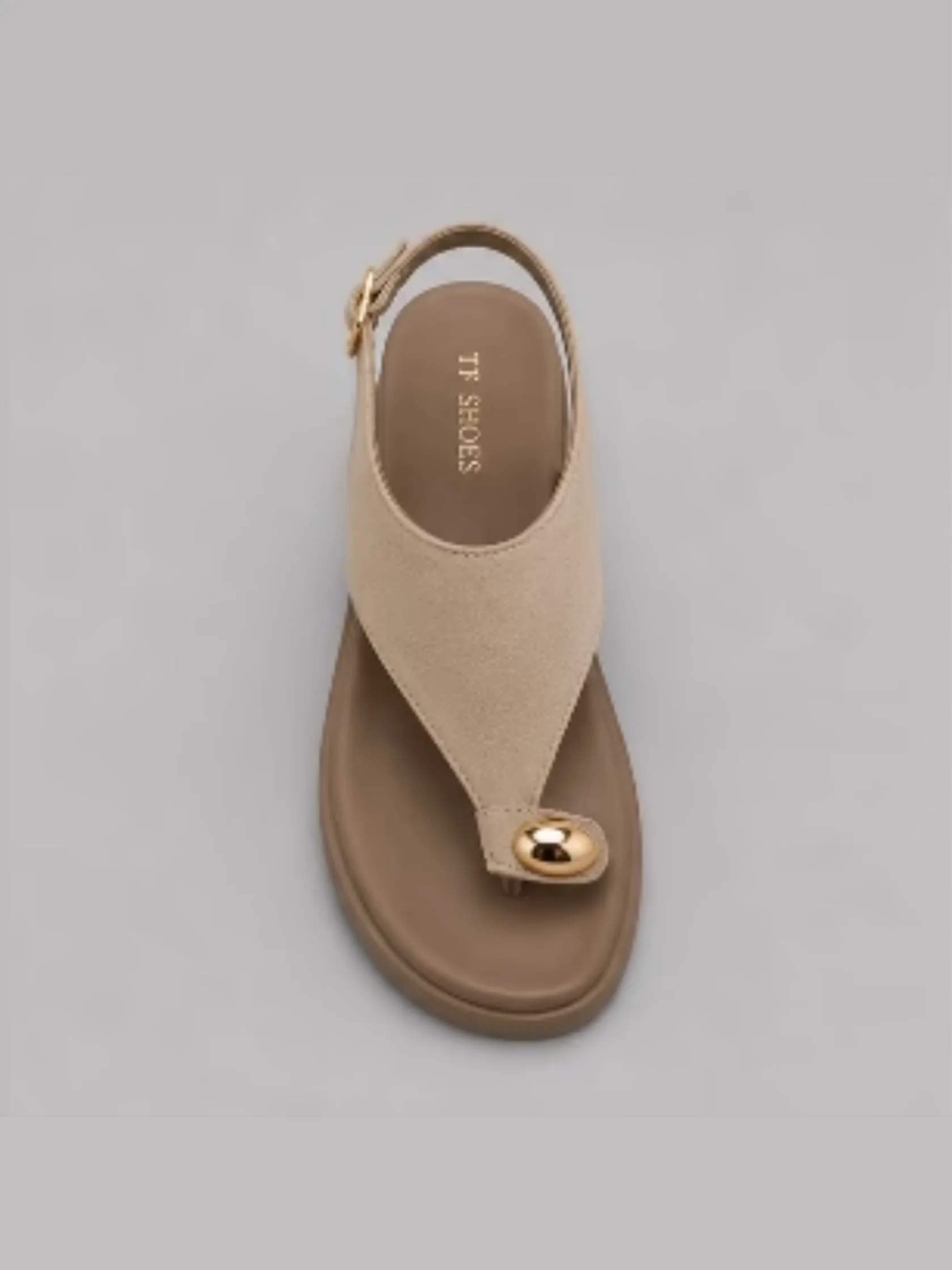 Elegant Beige & Gold Sandals product image (2)
