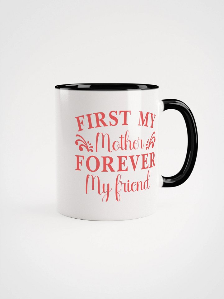 Stylish Mom and Kid Affection Pose Art Ceramic Mug with Color Interior product image (2)