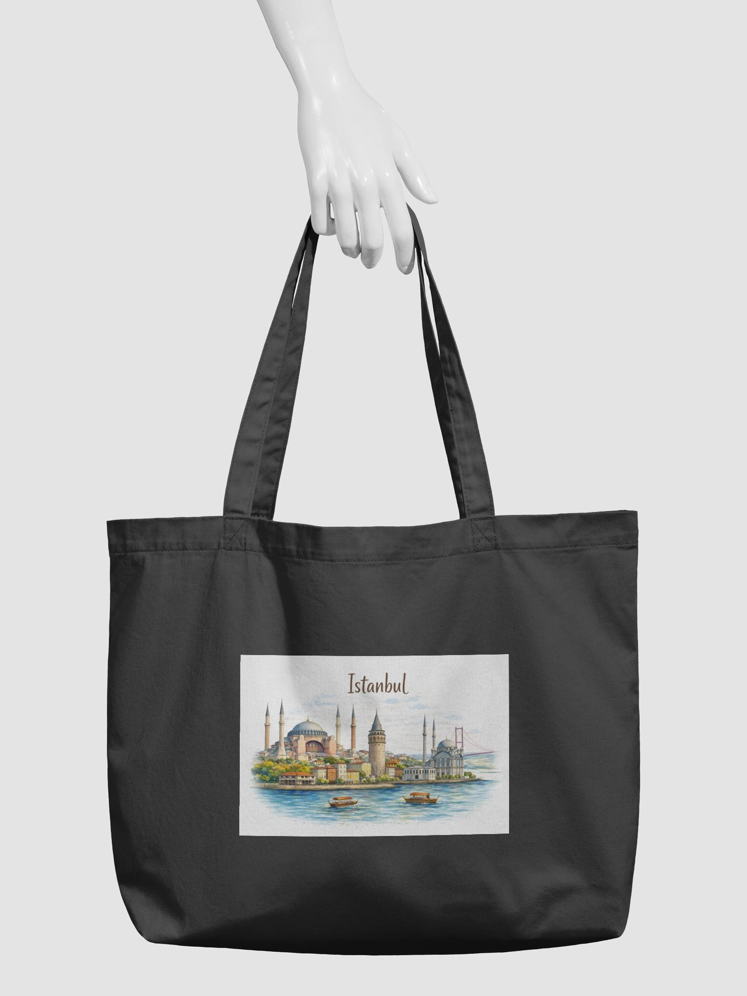 Istanbul Crossroads of Time Watercolour Tote product image (5)