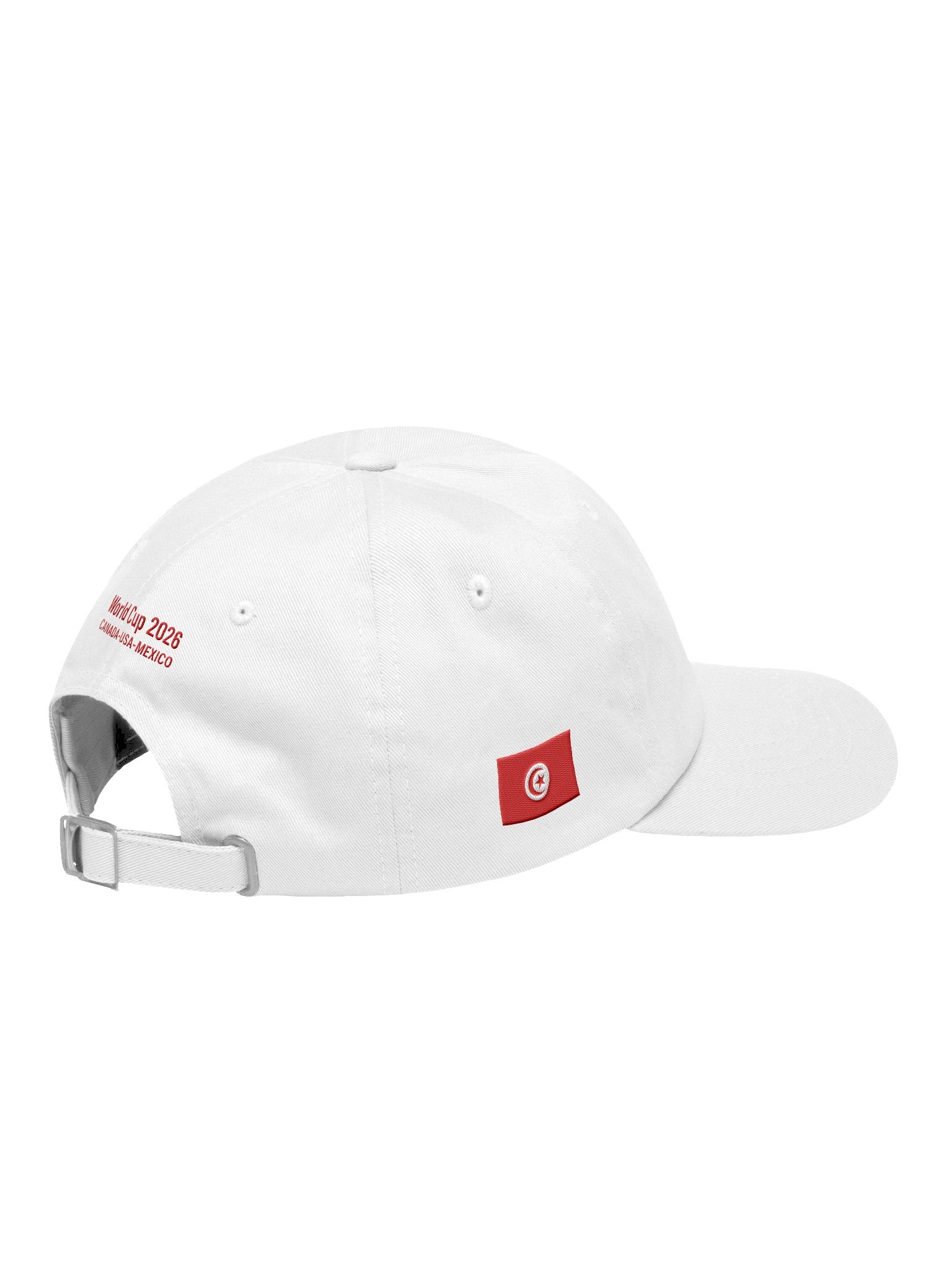 Tunisia 2026 World Cup Flag Dad Hat - Tunisia Soccer Fan Cap - Premium Embroidered Chino Cotton Twill product image (4)