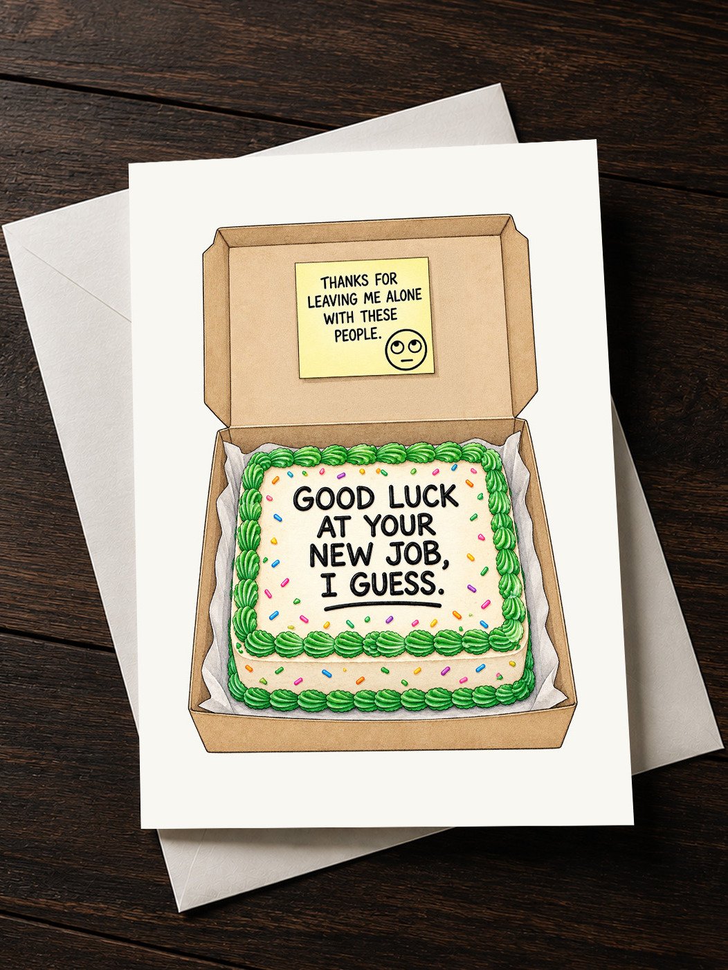 GOOD LUCK AT YOUR NEW JOB I GUESS: Funny Card For Coworker/Work Friend Leaving product image (1)
