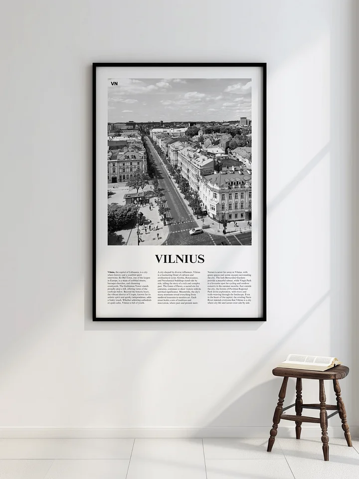 Vilnius 01 Newspaper Poster | Framed product image (10)