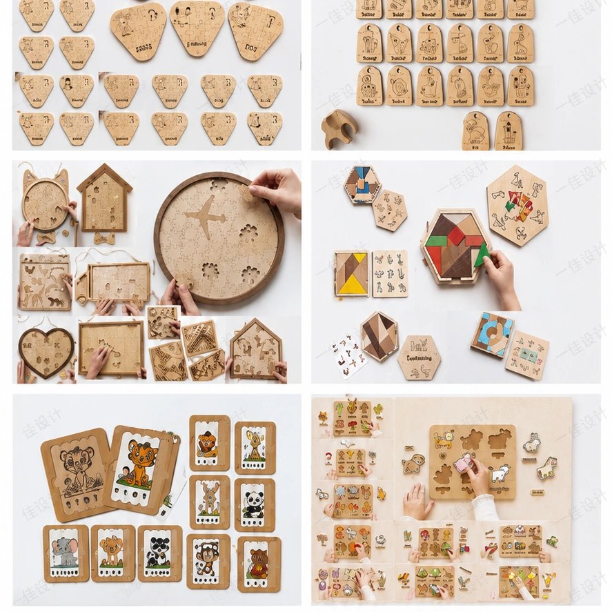 300+ Laser Cut Puzzle Designs for Children Bundle product image (4)