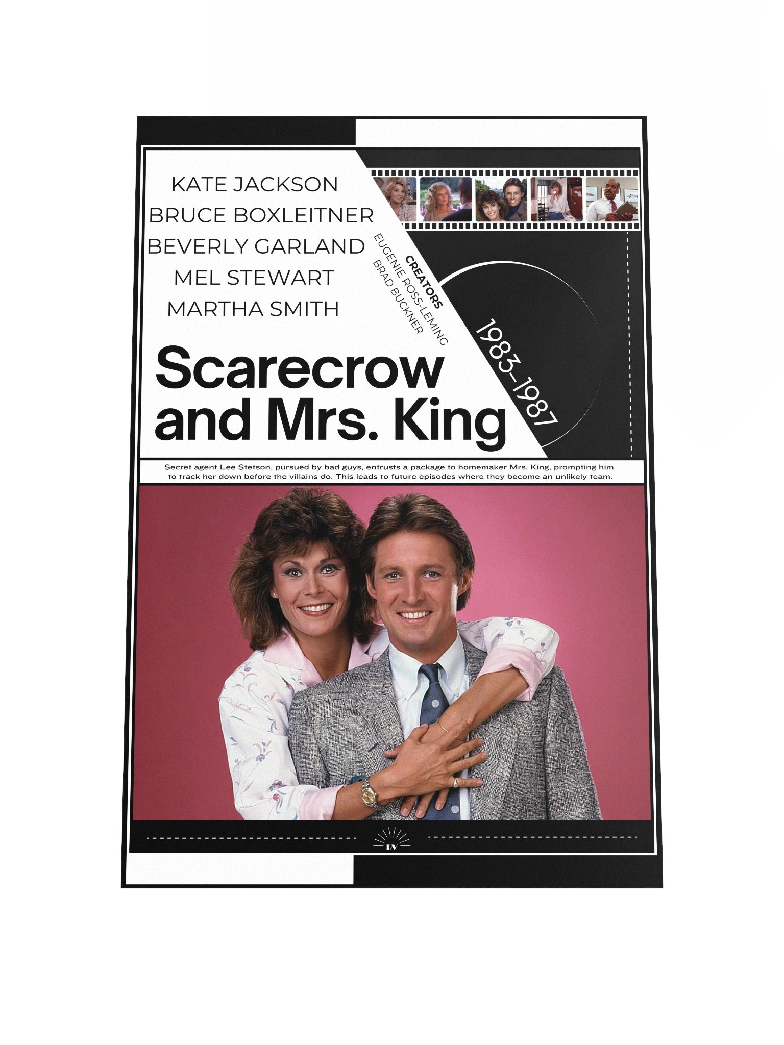 Scarecrow and Mrs. King with Kate Jackson and Bruce Boxleitner 1983–1987 | Poster | 12x18 Wall Art product image (1)