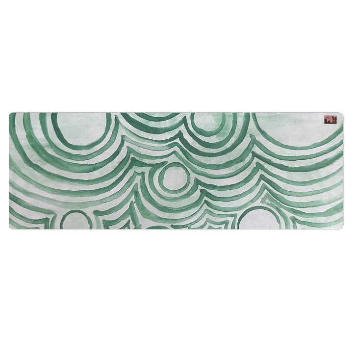 "Green Swirl" Yoga Mat product image (1)
