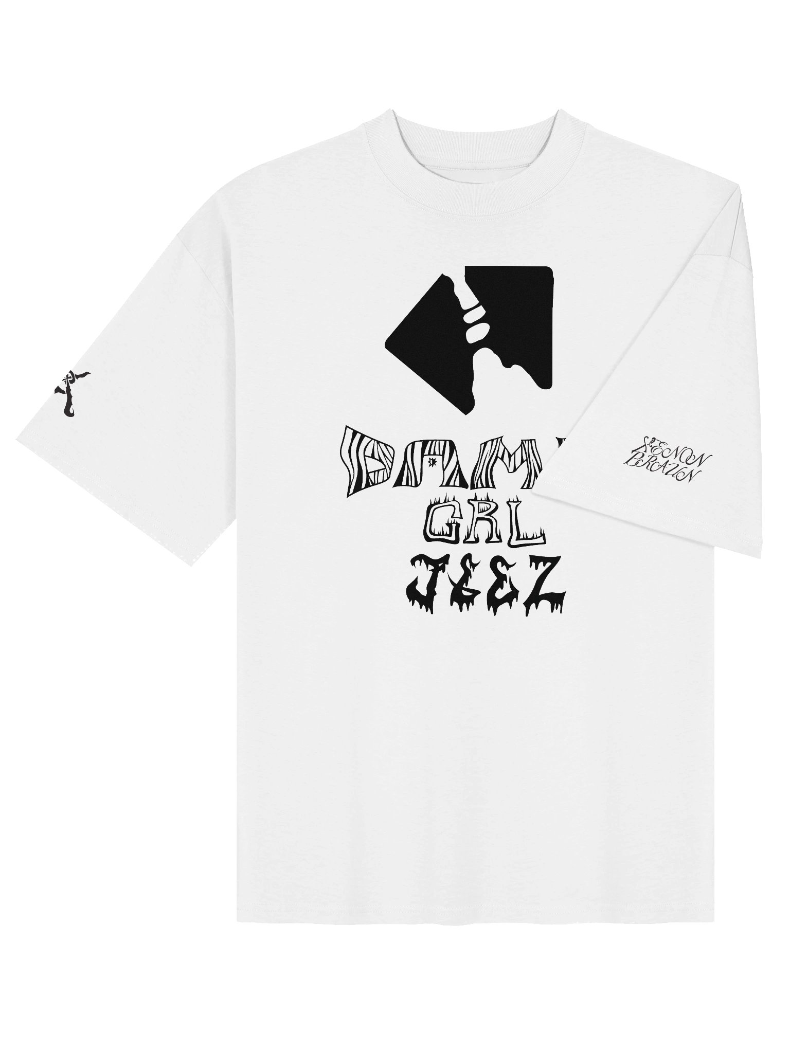 DAMN GRL JEEZ Xenon Braun Tee product image (4)