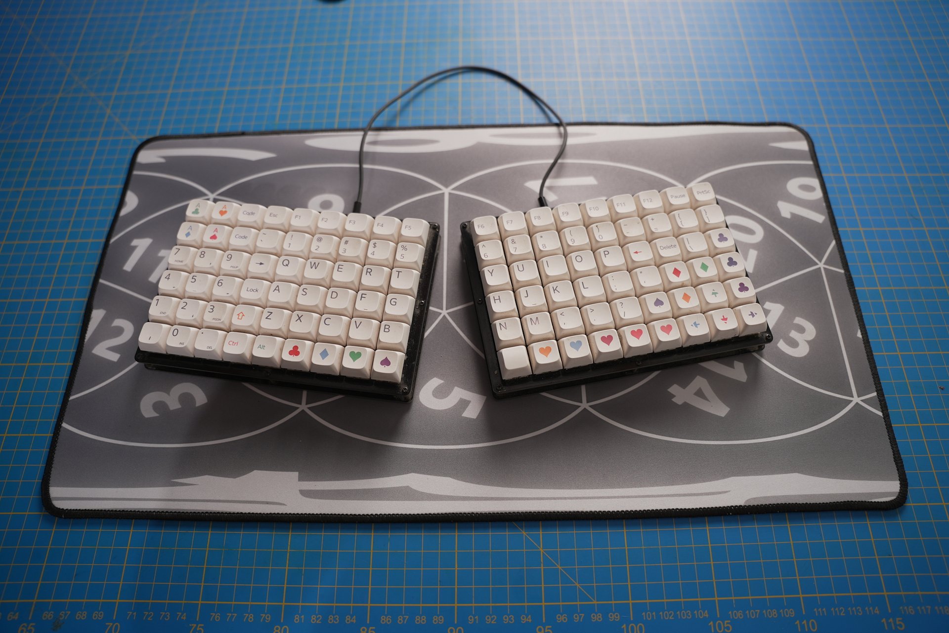 Desk mat - Map of 20 sided dice (Gray) product image (1)