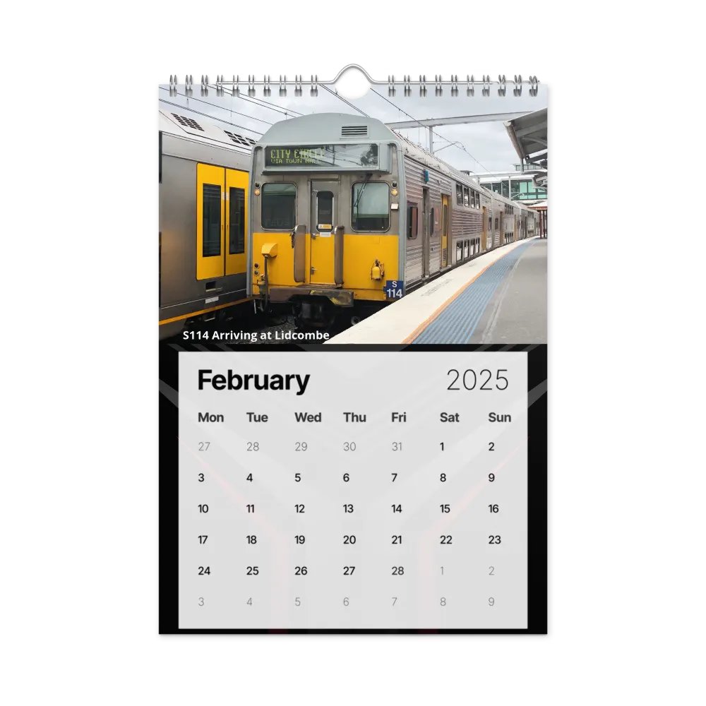 Sydney Trains Vlogs 2025 Calendar product image (6)