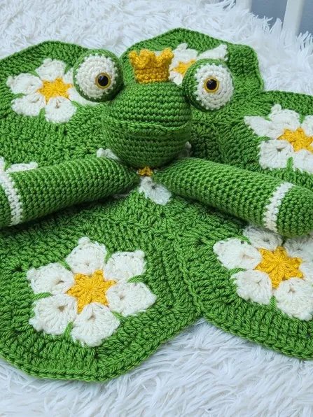 Frog Lovey Crochet Pattern Baby Security Blanket Comforter PDF Pattern - Crafting Happiness product image (7)