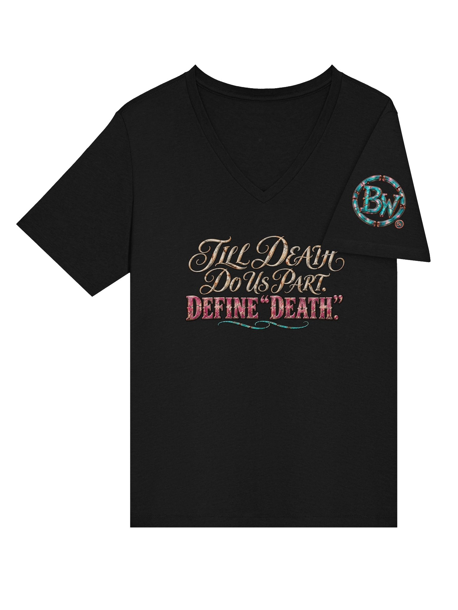 Funny Wedding V-Neck Shirt — Till Death Do Us Part? Define Death | Broken Marriage™ product image (5)