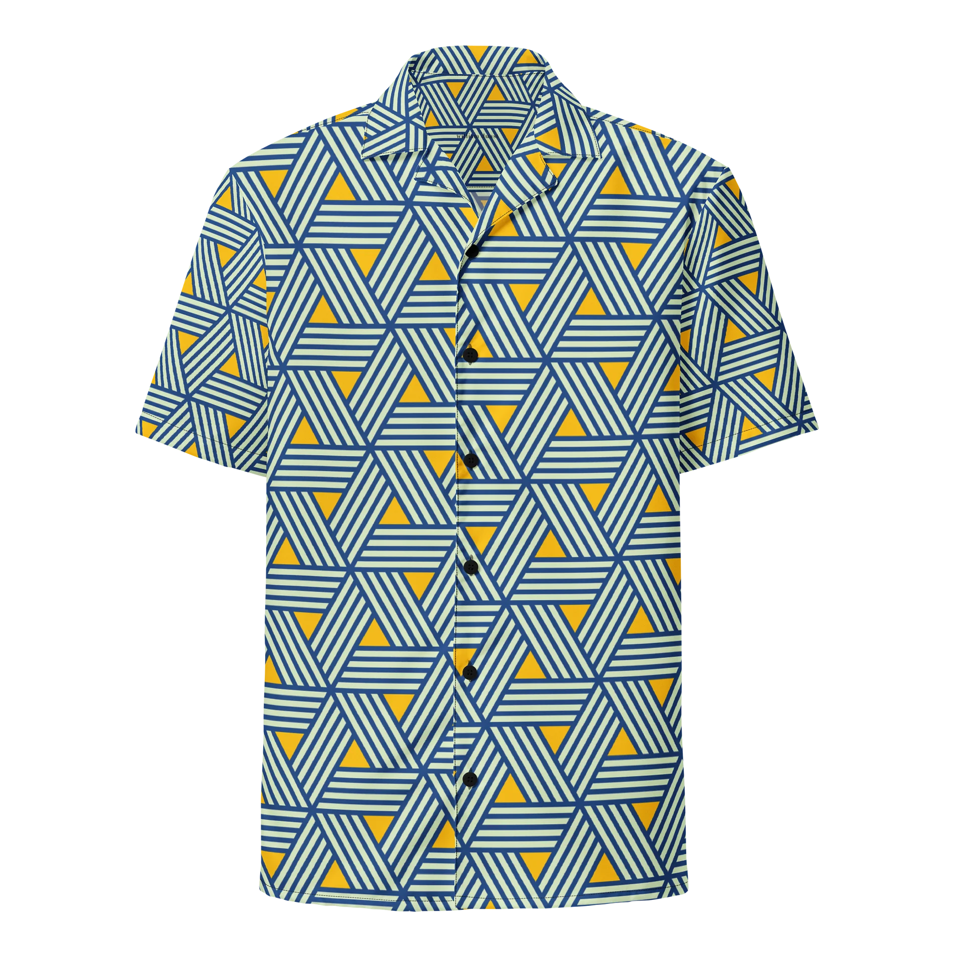 Blue Geometric Mosaic Hawaiian Shirt product image (1)