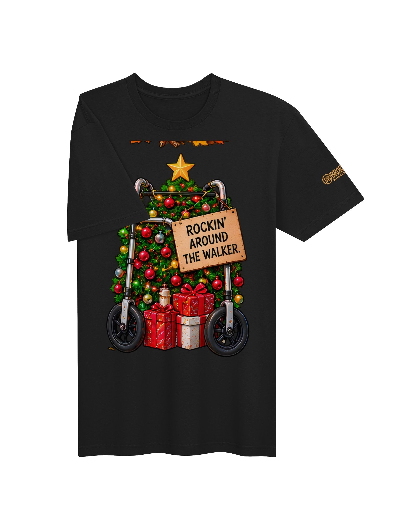 Funny Christmas Walker Shirt — Rockin’ Around the Walker | Broken Holly-Daze™ product image (4)