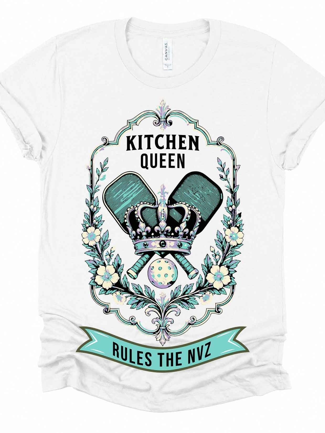 Kitchen Queen Rules the NVZ Shirt – Funny Pickleball Queen Tee for Women product image (61)