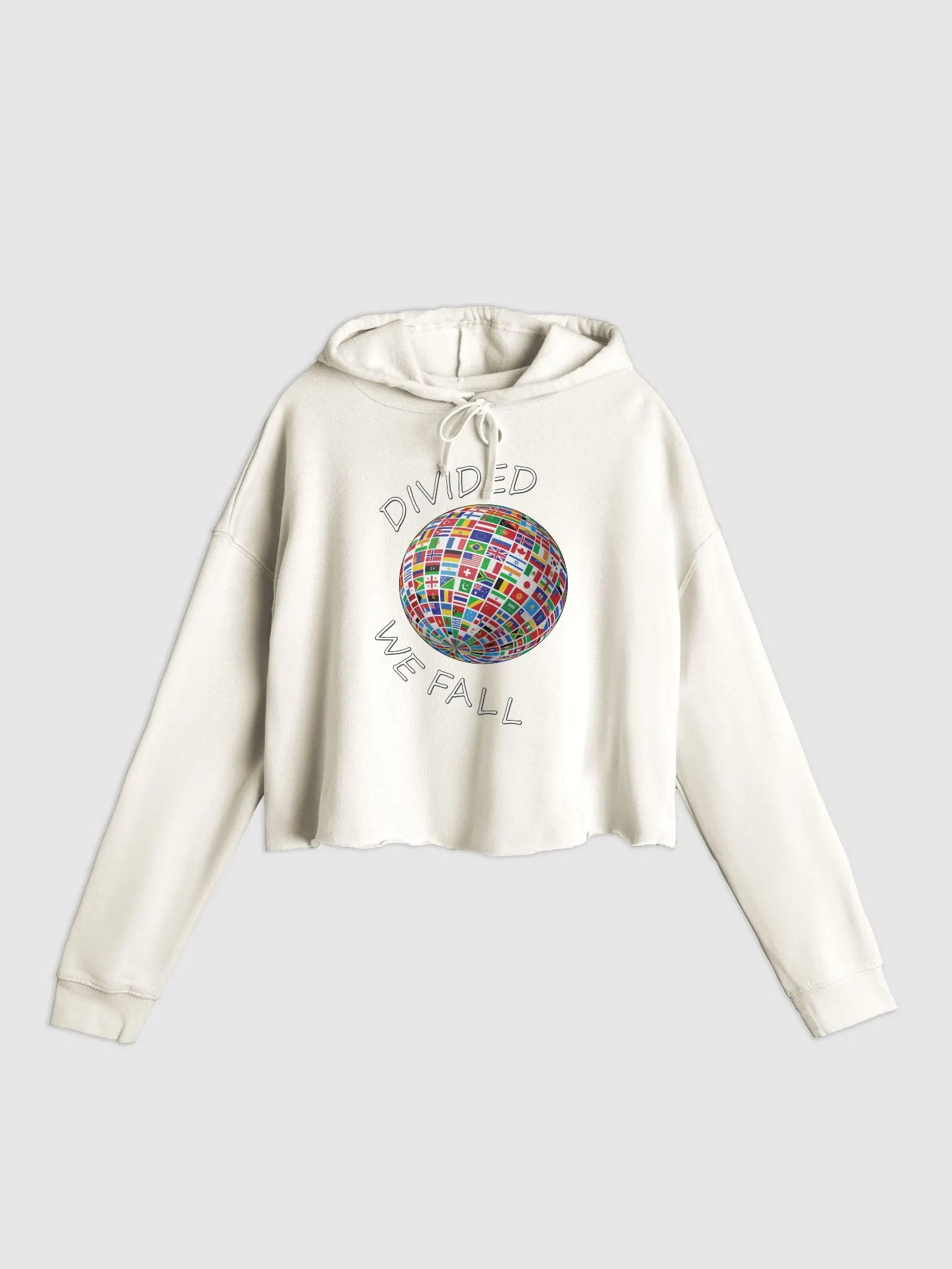 Divided We Fall - Nations - Globe - Independent Trading Co. Women’s Lightweight Cropped Hoodie product image (1)