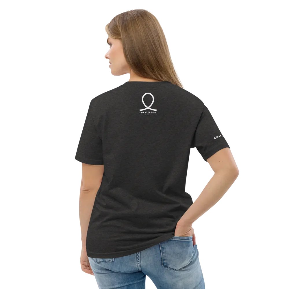 CoasterTalk T-Shirt aus Bio-Baumwolle mit gedrucktem Logo – Early Bird Edition product image (4)