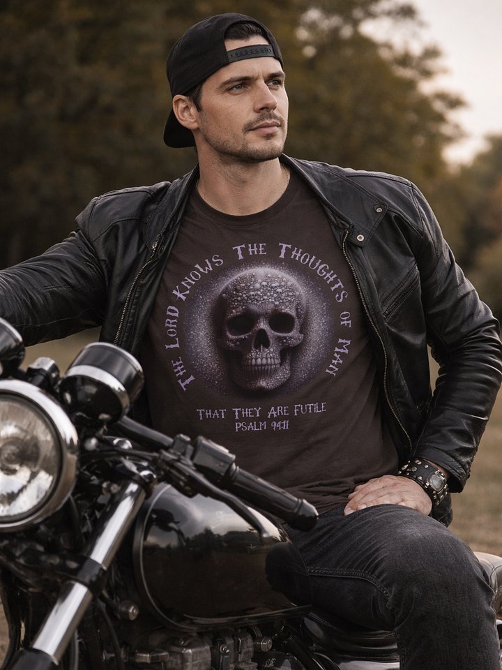 The Lord Knows - Skull T-Shirt, Bible Verse Prophetic Warning Psalm 94:11 Tee product image (14)
