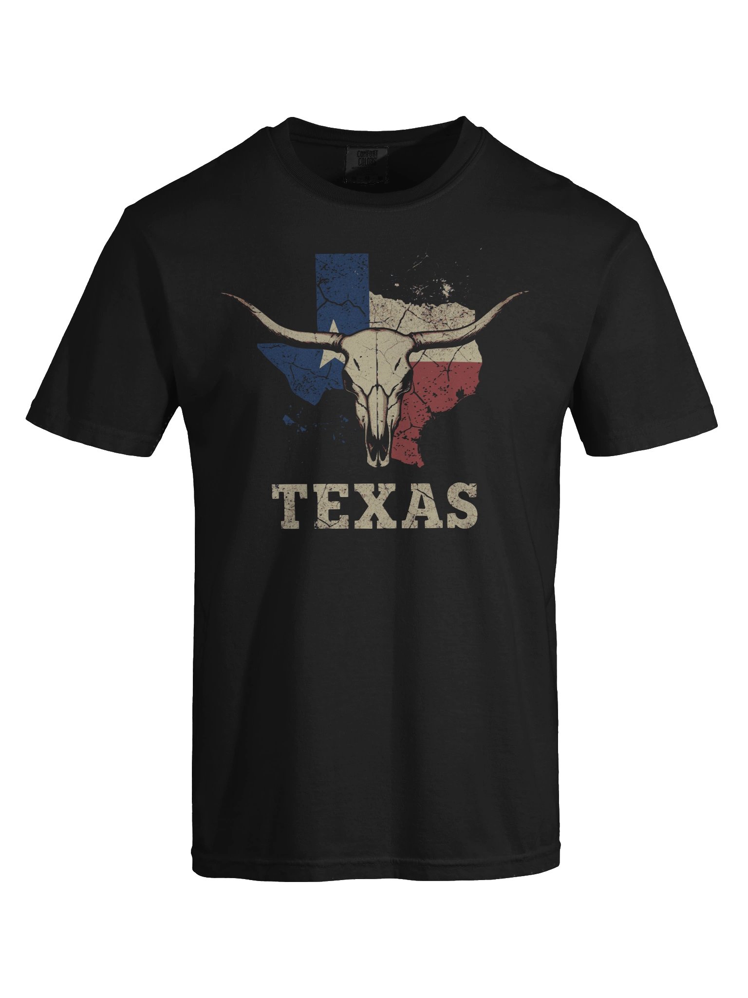 Texas Cow Skull State Outline T-Shirt | Vintage Western State Pride Tee product image (5)