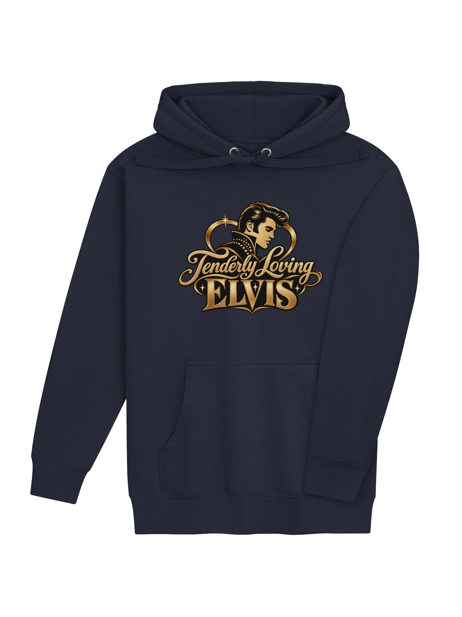 Tenderly Loving Elvis Gold-Black Hoodie product image (28)