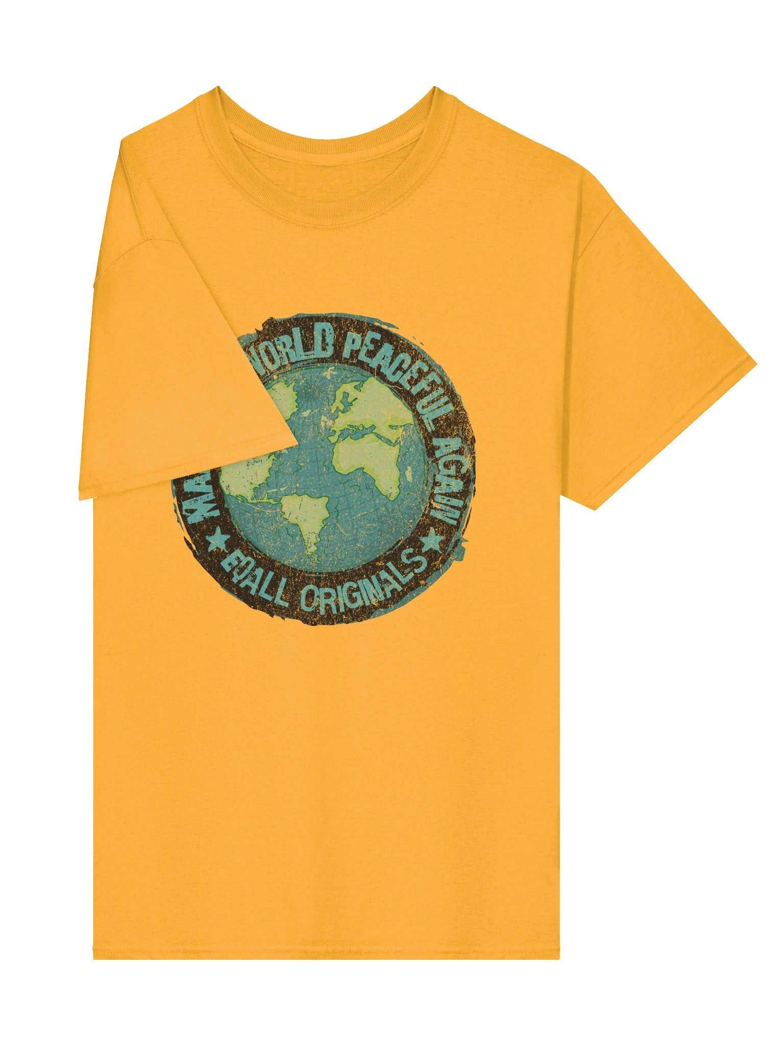 World Peace_EQALL® Originals Unisex Gildan Tee_Black / Turquoise product image (5)