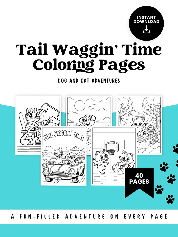 Tail Waggin' Time Coloring Pages product image (1)