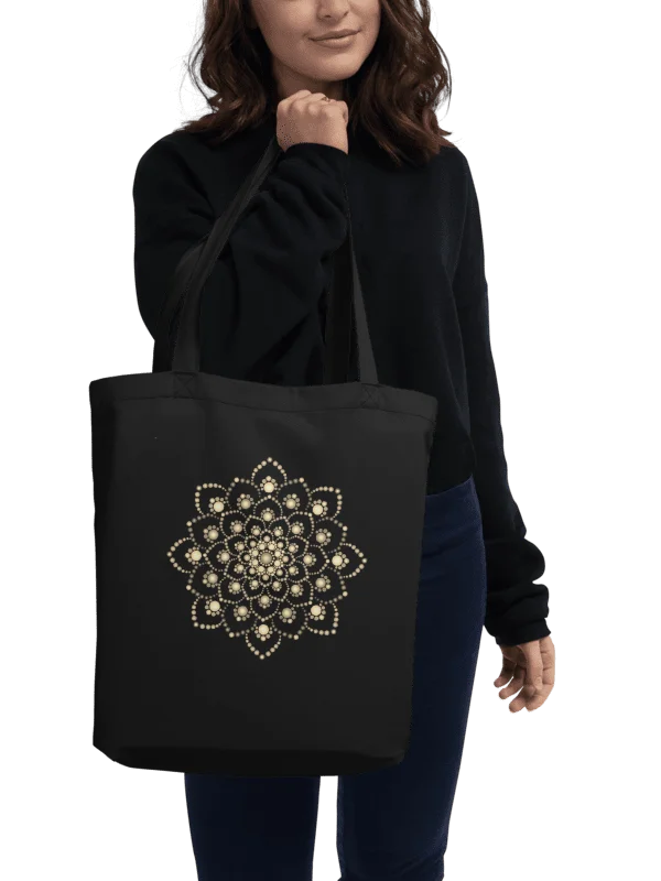 Golden-Brown Mandala Eco-Friendly Tote Bag product image (1)