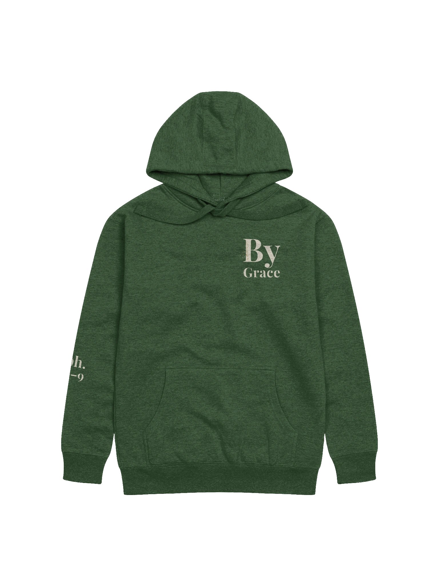 By Grace Hoodie – Ephesians 2:8‑9 (Dark) \| By Grace Capsule product image (1)