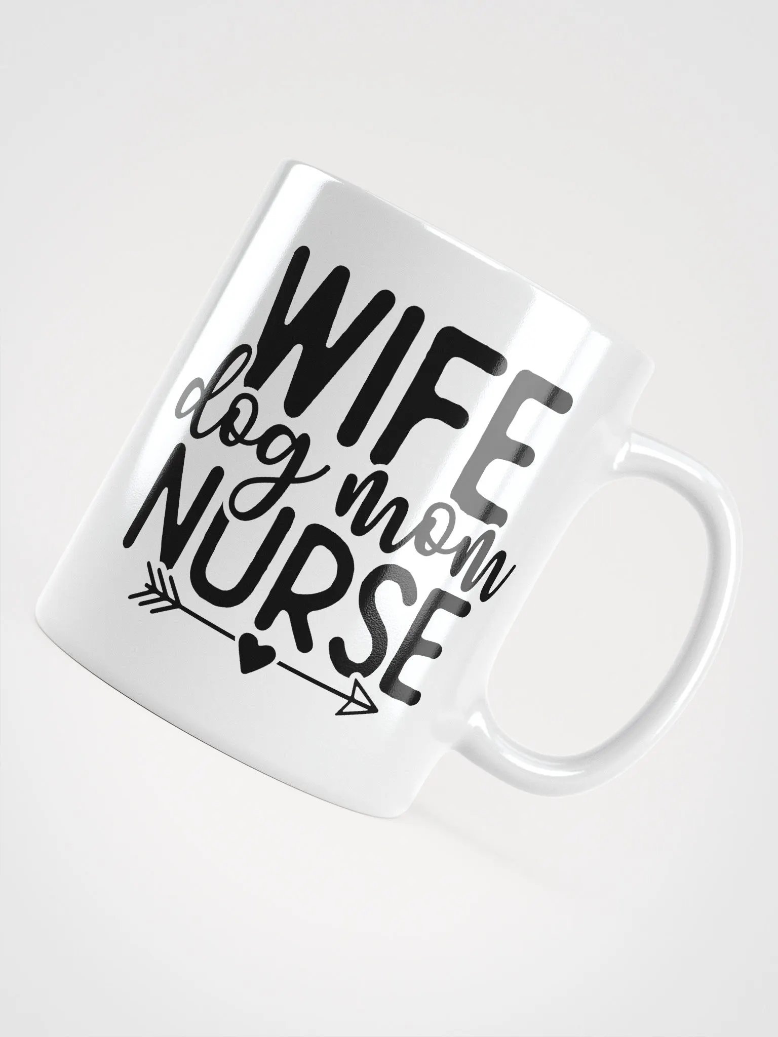 Wife Dog Mom Nurse Glossy Mug product image (10)