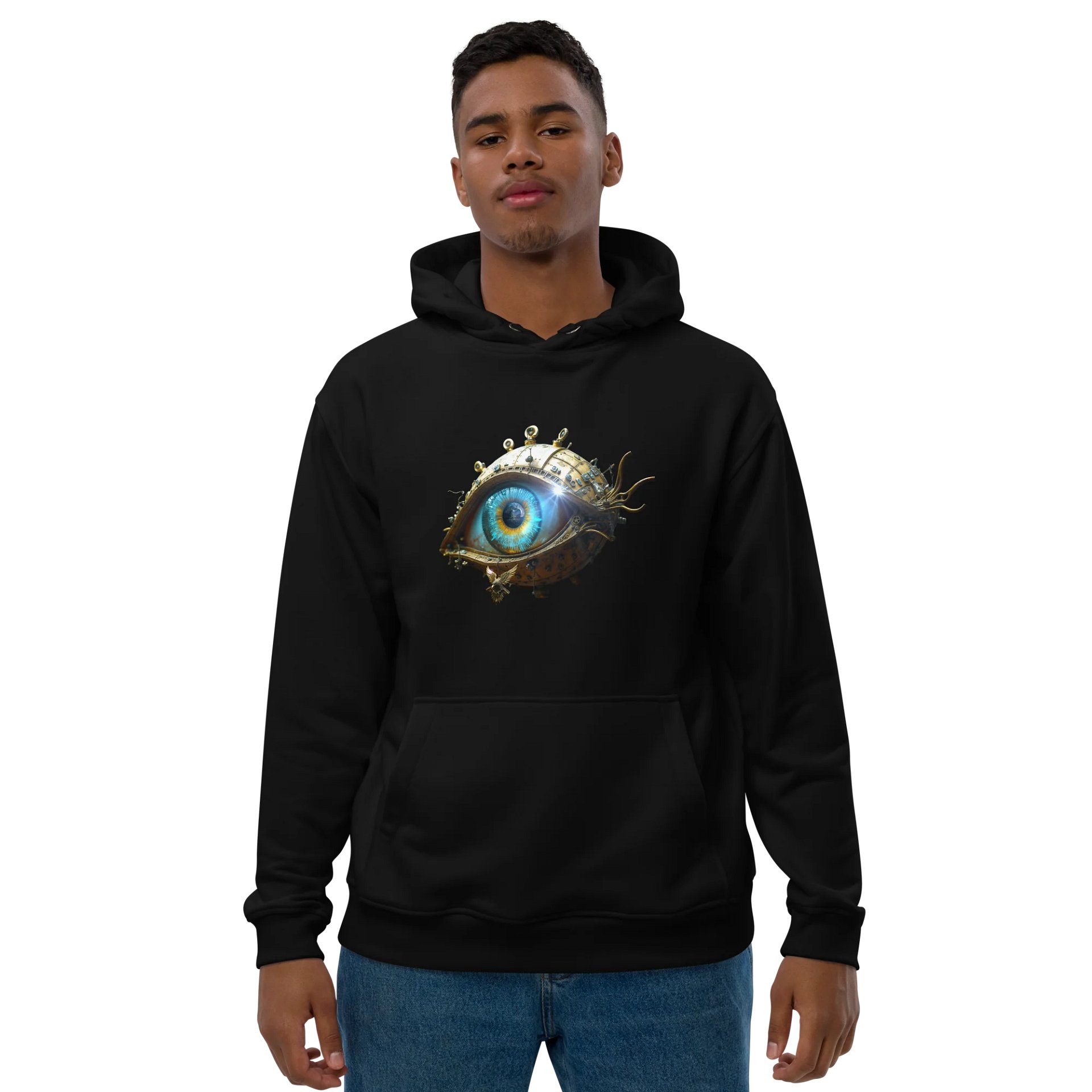 “Wake Up” single artwork hoodie – premium cinematic rock piece from Seven Shades of Nothing – Eco Heavyweight Hoodie product image (5)