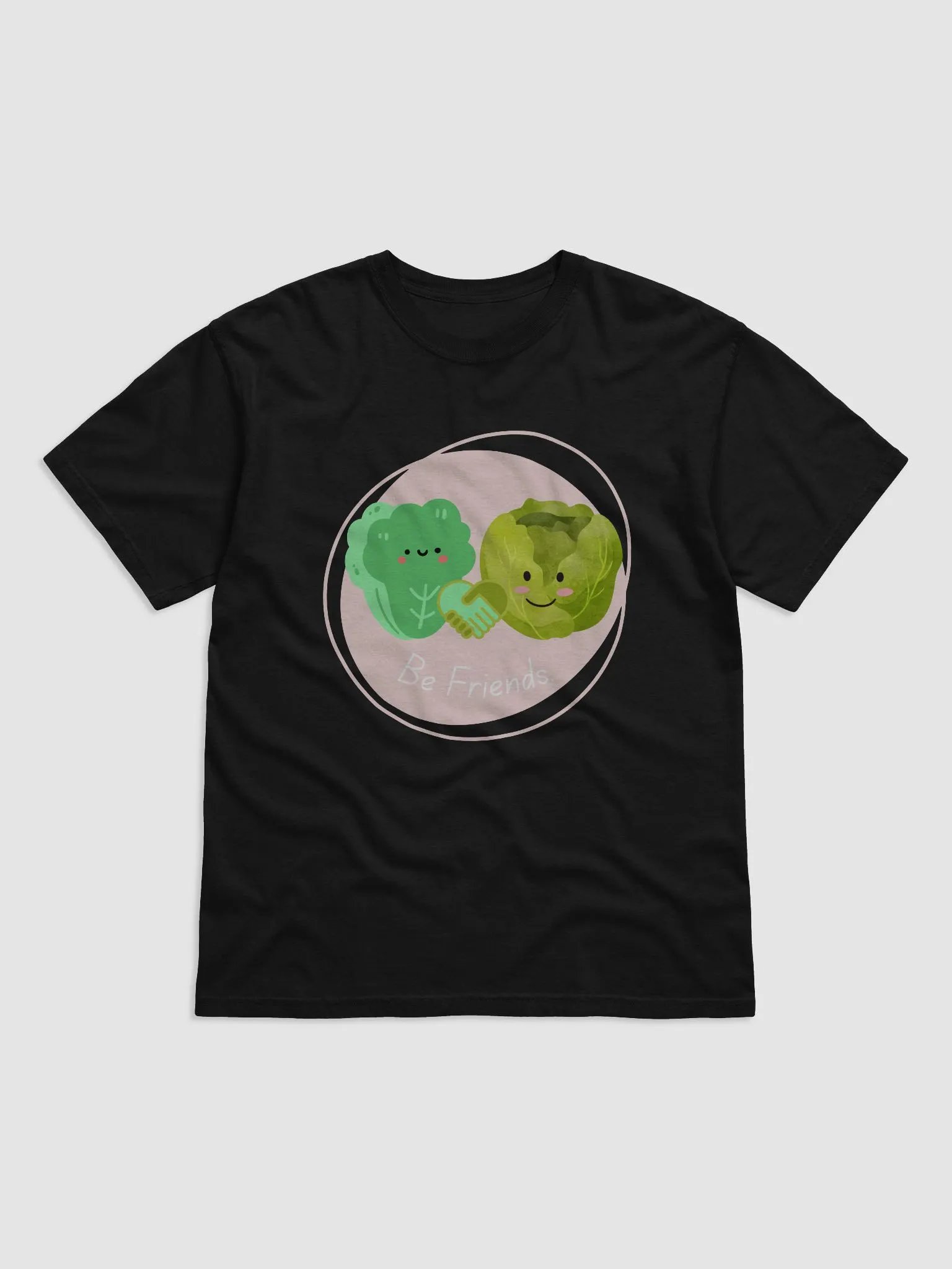Lettuce Be Friends – Funny Vegetable Tee pink product image (6)
