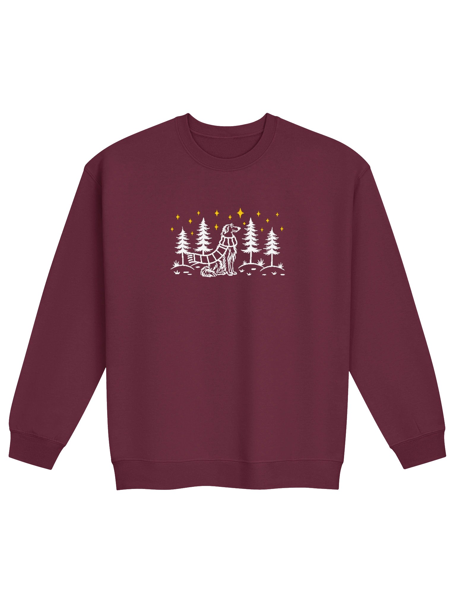 Borzoi Winter/Christmas Line Art Design Embroidered Sweatshirt product image (5)
