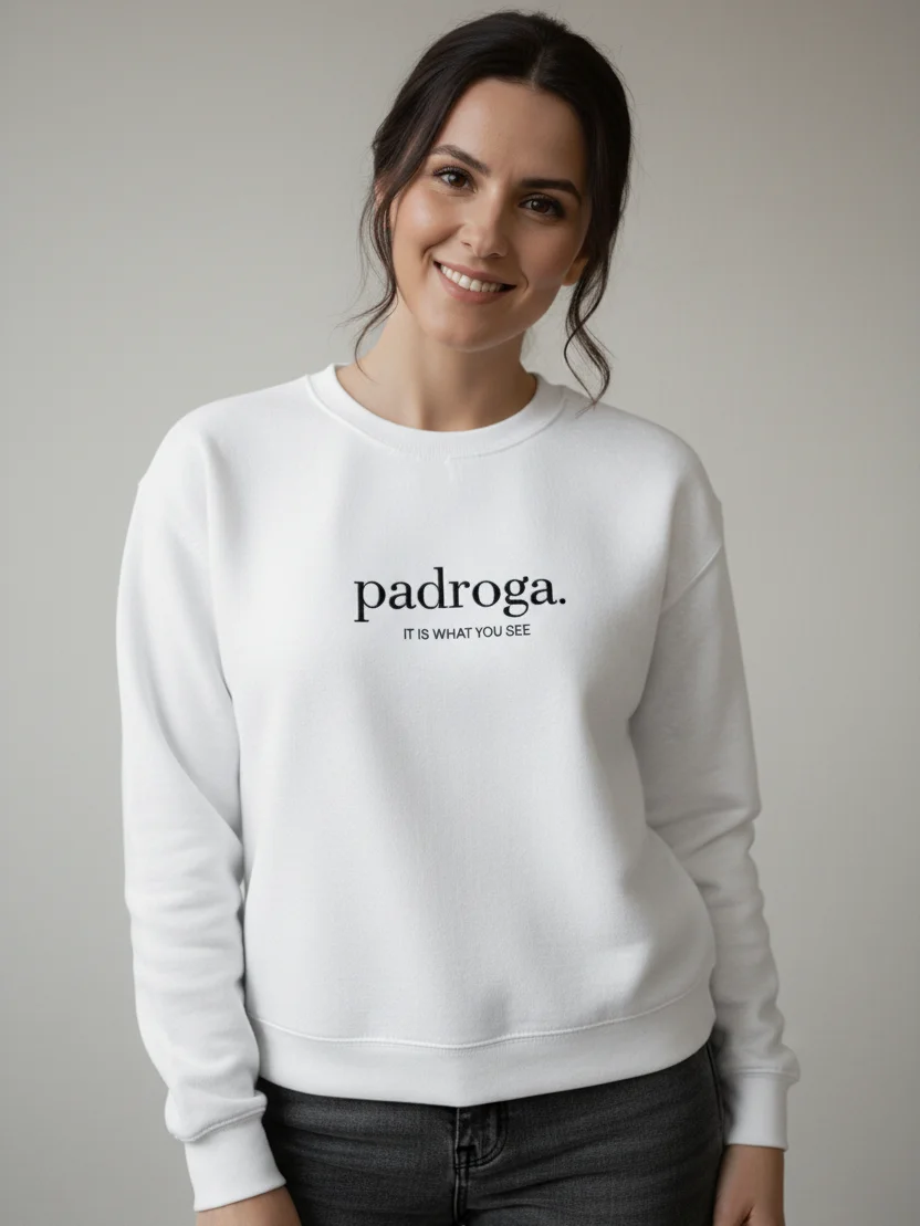 padroga. essentials white embroidered logo product image (5)