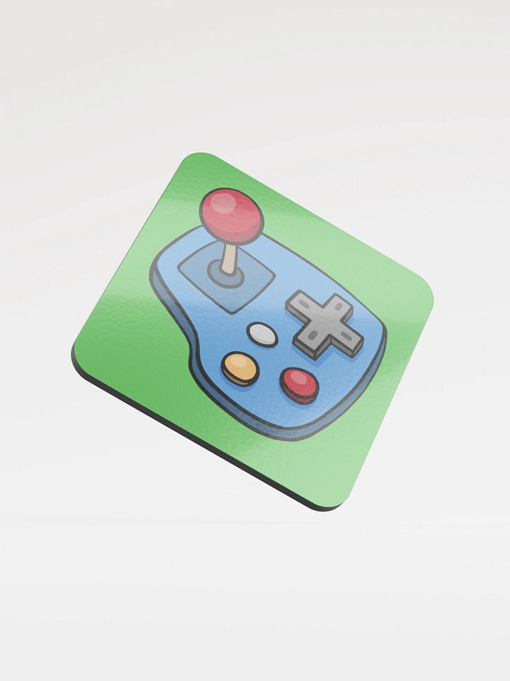 Retro Gaming Reimagined - Glossed Cork Coaster product image (1)