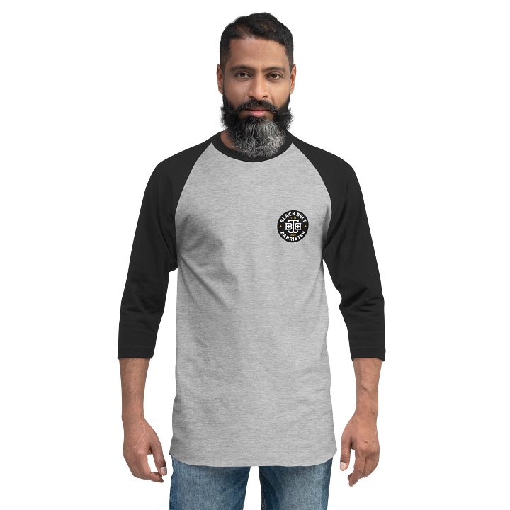 BBB Raglan Baseball ¾ Sleeve Tee Grey/Black product image (2)