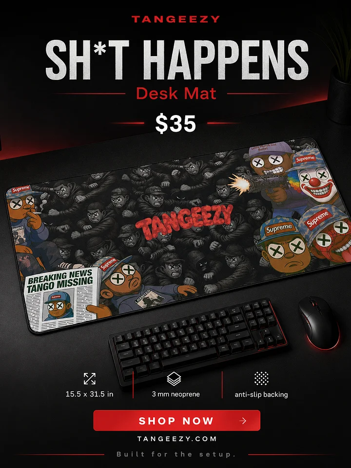 SH*T HAPPENS Desk Mat product image (1)