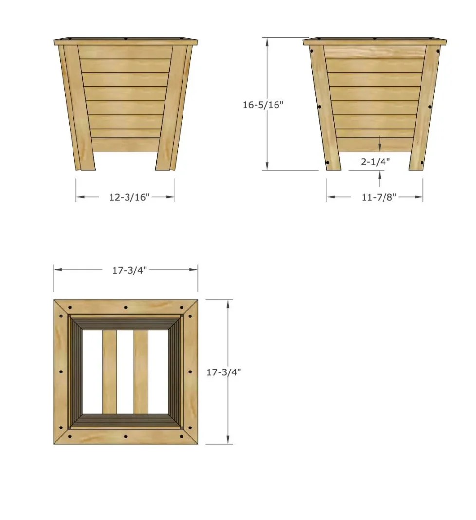 Slatted Three Picket Planter Plan product image (3)